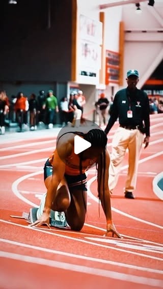 Ballistic Response athlete in starting blocks from Instagram